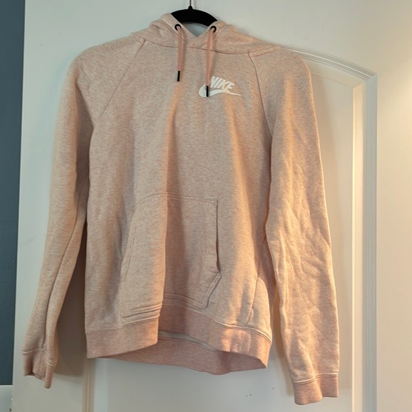 Nike small light pink blush  color hooded sweatshirt nwot - Picture 1 of 5